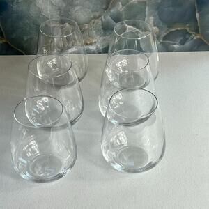 Luigi Bormioli Stemless Wine Glass 5” Set of 6